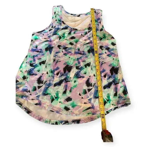 Member’s Mark Active Tank Top Women’s Medium Paint Dash Print Workout Shirt NWOT - Picture 4 of 7